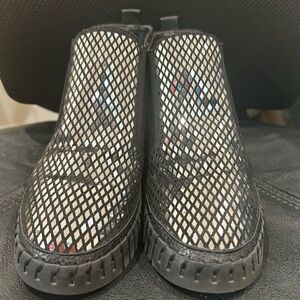 Italina Women's Sparkly Studded Black Ankle Bootie Slip-On Casual Shoes